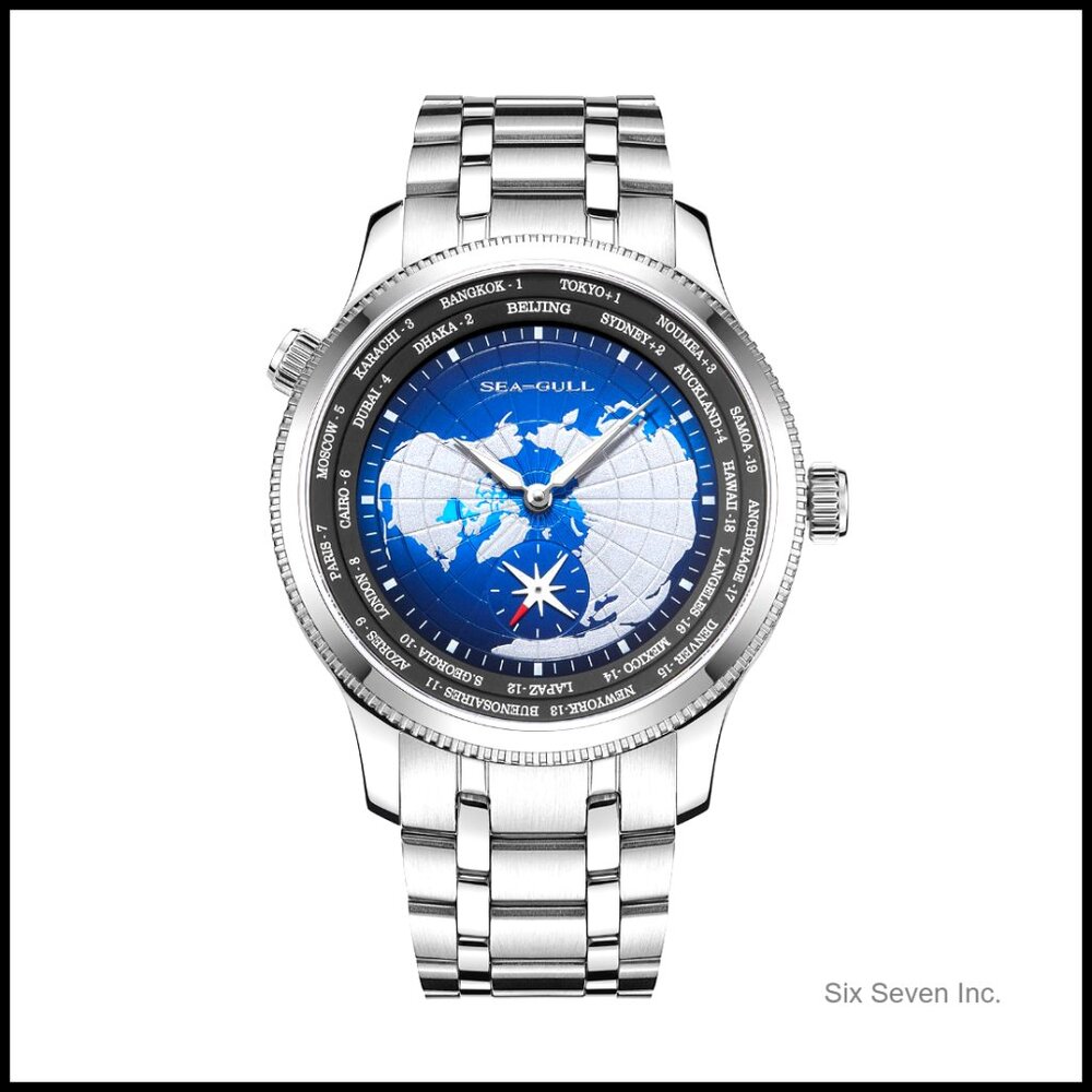 Automatic Mechanical Gmt World Time Watch 41mm Luminous Waterproof Wristwatch